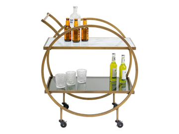 LOFT - Glass and steel drinks trolley by KARE Design - view 3